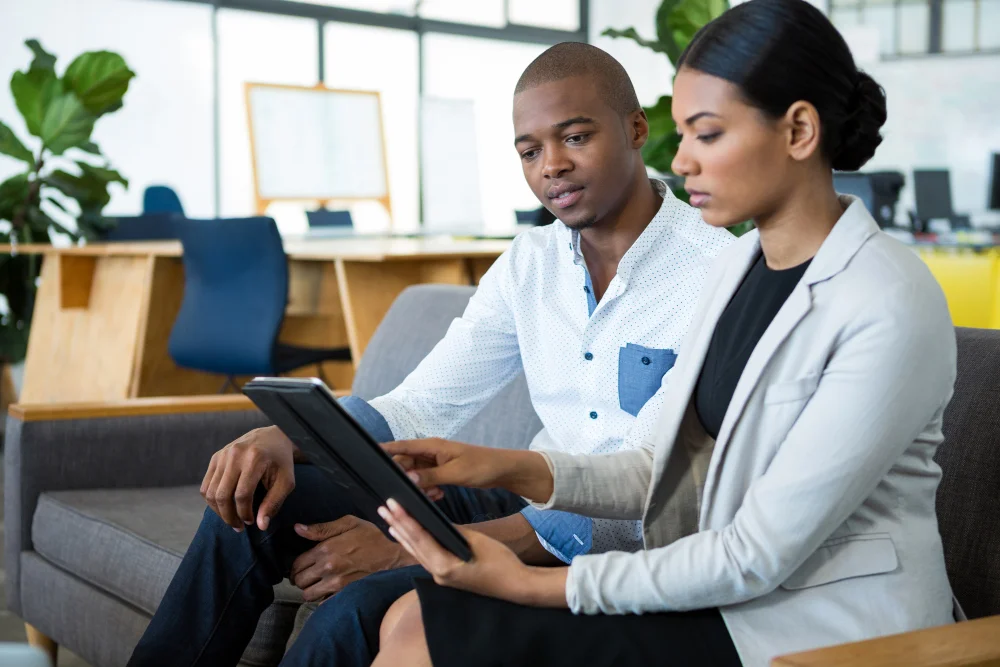 Mental health professional reviewing a behavioral health clinical assessment with a client in Orlando, FL